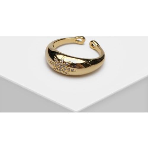 Amorita boutique Fashionable and beautiful zircon star ring