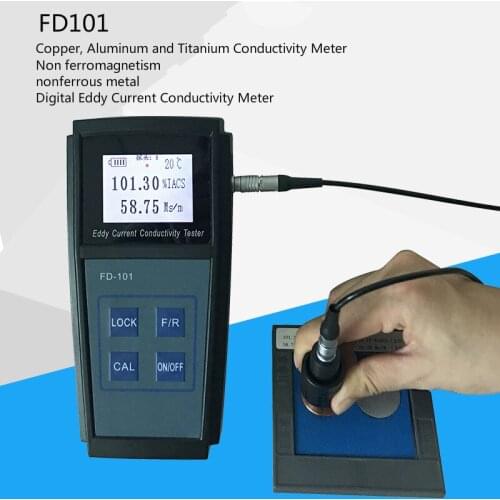 Digital portable eddy current conductivity meter, Al-Cu-Ti non-ferrous metal conductivity meter.(Chinese and English versions)