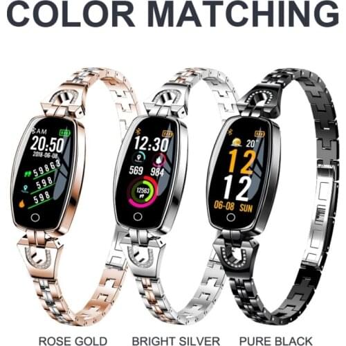 H8 0.96 inch TFT Color Screen Fashion Smart Watch IP67 Waterproof,Support Message Reminder / Heart Rate Monitor