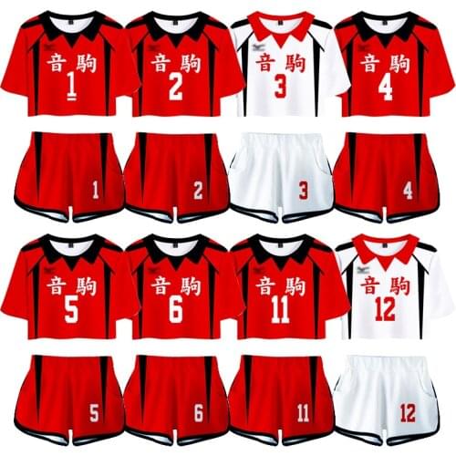 Haikyuu Kozume Kenma Shirt Shorts Cosplay Costume Yaku Morisuke Shirt Uniform Sports Women Men Bino High School Volleyball Club