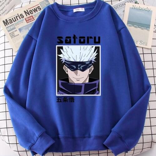 Jujutsu Kaisen Anime Satoru Gojo Hoodie Men Harajuku Style Autumn Clothing Vintage Fleece Tracksuit Oversize Warm Sweatshirt