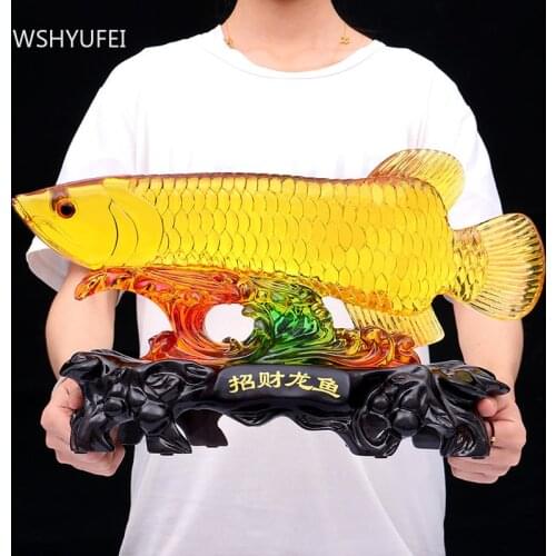 Chinese Home Living Room Ornaments Wine Cabinet Feng Shui Resin Sculpture Decoration New House Lucky Fortune Decor Accessories