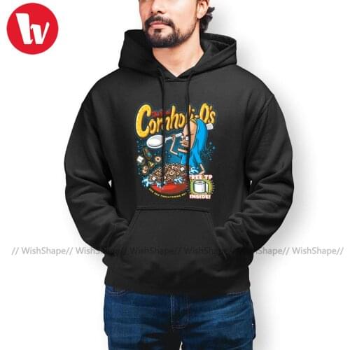 Cool Beavis And Butthead Hoodies Cornholi-Os Hoodie Long Length Cotton Hoodies Warm Streetwear Pullover Hoodie XXXL