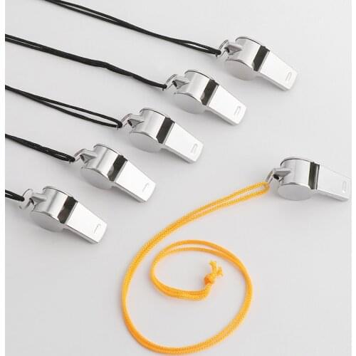 Metal Whistle Referee Sport Rugby Party Training School Soccer Football Basketball Cheerleaders Cheer Stainless Steel With Rope