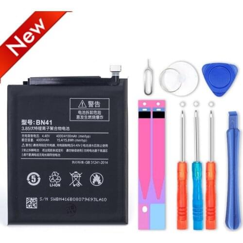 100% NEW BN41 4100mAh Battery For Xiaomi Redmi Note 4 Hongmi Note 4 / Note 4X MTK Helio X20 Phone+Home Delivery