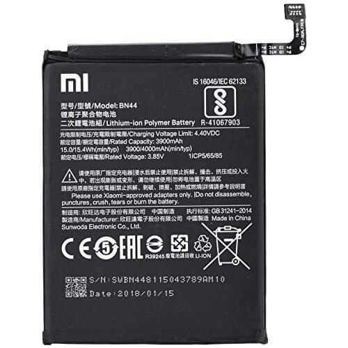 Original Xiaomi BN44 battery for Xiaomi RedMi Note 5 Plus - 3900 mAh with fast charging 2.0