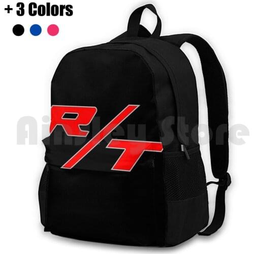 R / T Banner Outdoor Hiking Backpack Waterproof Camping Travel Chrysler Plymouth Mopar Srt R T S E Se Sxt Ls Car Vehicle Sports