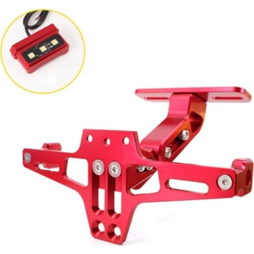 Motorcycle Refit License Plate Frame CNC Aluminum Alloy Universal Aircraft Licence Rack LED Turn Signal Number Plate Holder