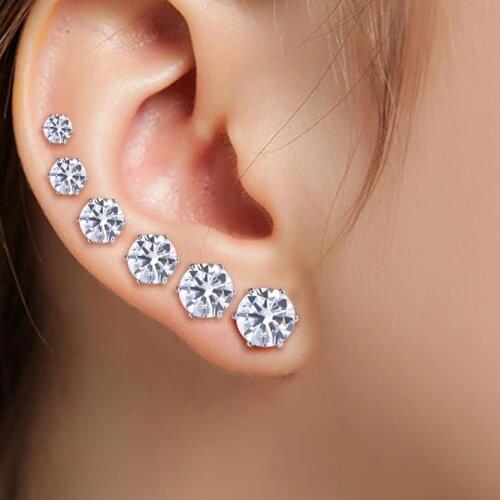 2018 New Arrival Fashion Earrings With Crystal Rhinestone Ear Stud Elements Colorful 6 Pairs Gift Jewelry Girls Delicate Dec 29