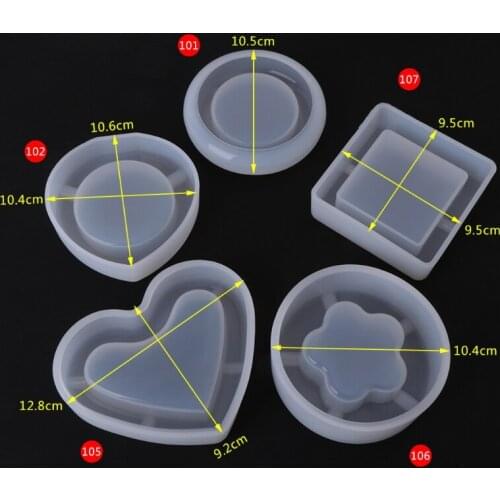 Silicone Mold DIY Geometric Resin Pendant Mirror Crafts Ashtray Jewelry Making Drop Shipping