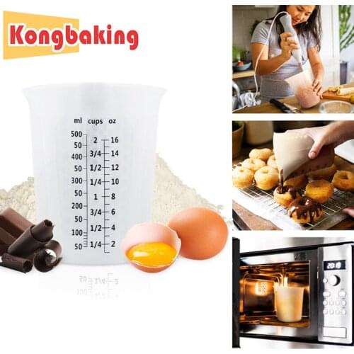 KongBaking Silicone Measuring Cup Baking Measure Cup Chocolate Butter Pour Spout Cup Mixing Jug Kitchen Baking Tool Accessories