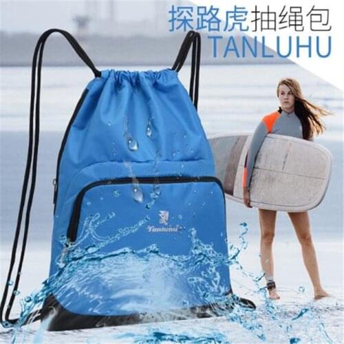Sports Backpack TANLUHU 691 Nylon Drawstring Bag Men Women Yoga Gym Beach Portable Sports Bag