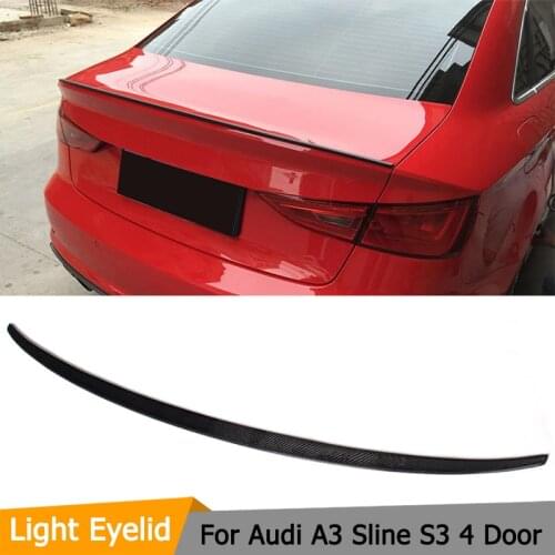 Carbon spoiler For A3 S3 S line Sedan 4 Dr Spoiler 2014 2015 2016 Carbon wings Rear Trunk Boot Spoiler Lids for a3 sline