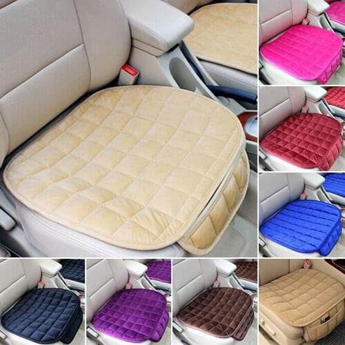 Comfortable Car Front Seat Plush Cotton Cover Non-Slip Breathable Auto Cushion