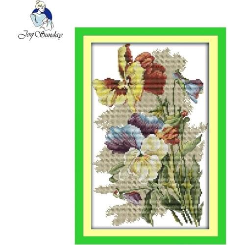 Joy Sunday flower style Pansy beaded embroidery pattern free cross stitch patterns to download pictures