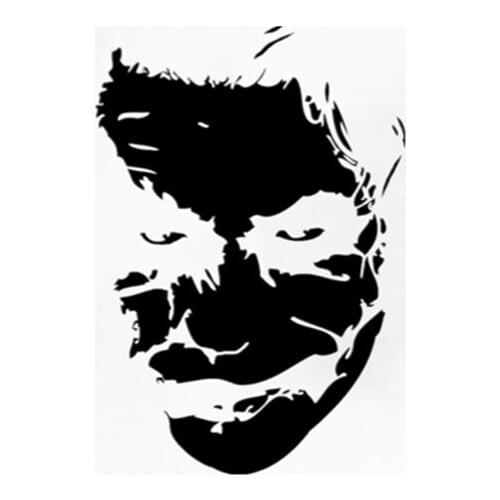 Joker Face Funny Decal Silver Car Auto Stickers for Bumper Window Car Decorations Creativity Waterproof Vinyl Apply To Car