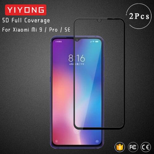 YIYONG 9D Full Cover Glass For Xiaomi Mi9 Lite Tempered Glass Xiomi Mi 9 SE 9T 10T Pro Screen Protector For Xiaomi Mi10 Lite CC9