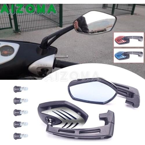 1 Pair 8mm 10mm Racing Motorcycle Rearview Mirror Street Sport Bike Back Side Mirrors For Kawasaki Benelli Honda Suzuki Yamaha