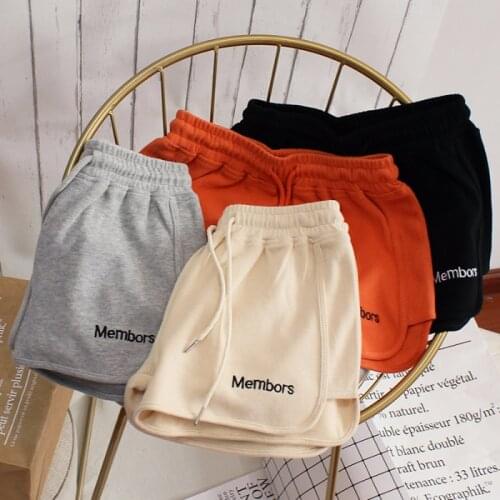 Jogging Female Shorts Summer Casual Ladies Loose Solid Color Casual Female Exercise High Waist Tight Stretch Shorts All-Match