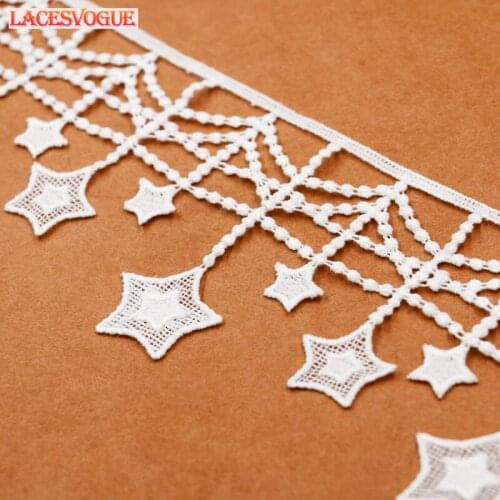 14yards 9.6cm Embroidery lace fabric Garment needlework sewing Patchwork DIY Handmade accessories Dress edge decoration 128