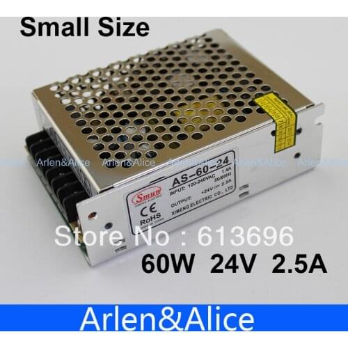 60W 24V 2.5A Small Volume Single Output Switching power supply for LED Strip light