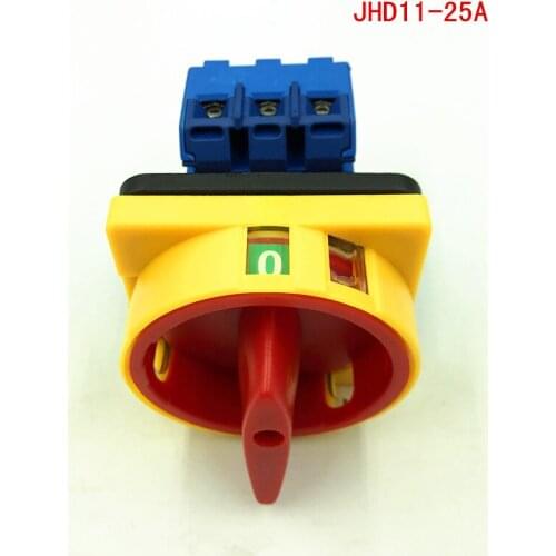 600V 25A AC 2 Position Rotary Cam 6 Terminals Universal Combination Switch