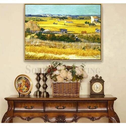 Van Goghs Abstract Oil Canvas Painting Hallway Wall Art Posters And Prints Corridor Pictures For Living Room Home Dining Decor