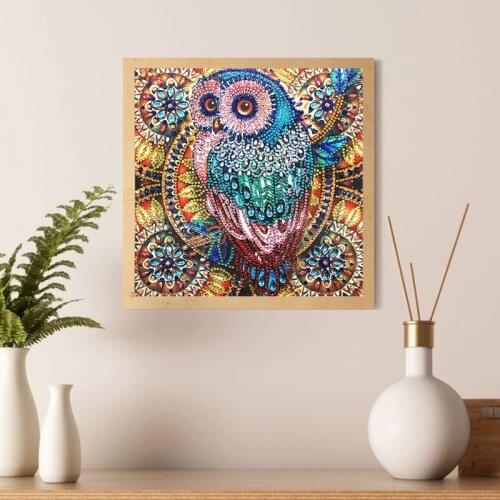Owl 5D Special Shaped Diamond Painting Embroidery Needlework Rhinestone Crystal Cross Craft Stitch Kit DIY