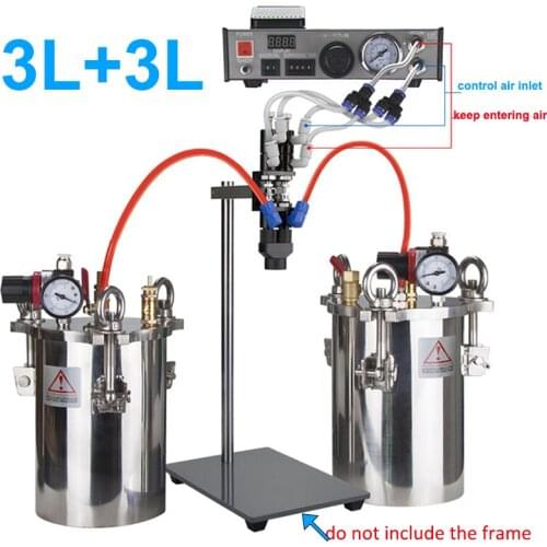 Glue dispensing system with 2pcs 3L pressure tank+dispensing valve+220V dispenser controller