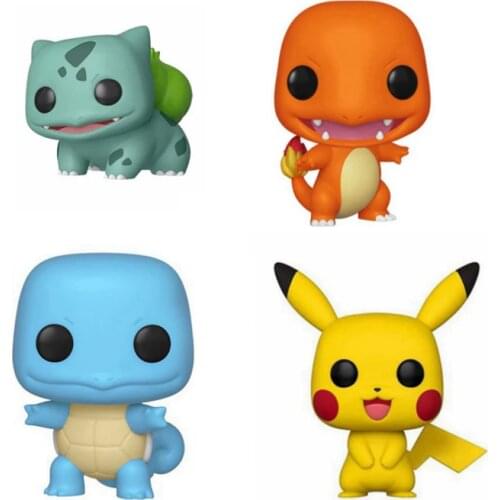 Pikachu 353# Bulbasaur 453# Charmander 455# SQUIRTLE 504# Figures Toys Vinyl Doll Collection Models for Kids Gift
