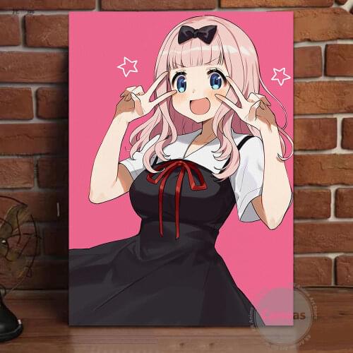 Canvas Anime Fujiwara Chika Pictures Home Decoration Paintings Poster HD Prints Wall Art Modular Living Room