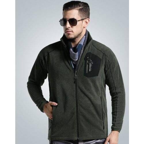 Winter Stand Collar Jacket Men Coat Cotton Padded Fleece Thermal Jackets Windbreaker Zipper Thick Warm Coats Jacketa Masculina