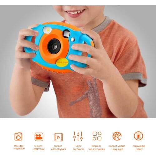 Mini Digital Kids Cameras 5MP HD Projection photo Digital Portable Cute Neck Child Photography Video Camera Kids Gift