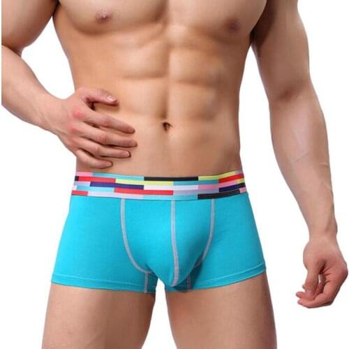 Underwear Men Sexy Boxer Fashion Breathable Cotton Boxers Mens Underware Soft Panties Calzoncillos Cuecas Masculina 4Pcs/lot