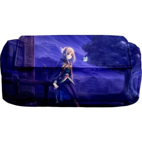 2021 New In the Land of Leadale 3D Print Women Simple Double layer Storage Bag Lady Bag Cosmetic Bag Child Stationery Pencil Bag