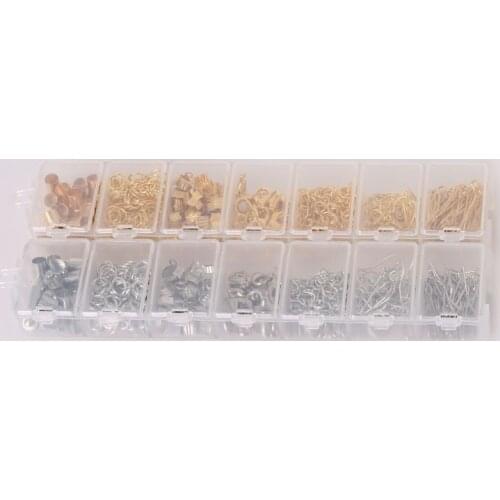 NEW 1 Set Jump Ring Crimp End Cap Lobster Clasp Earring Hook Eye Pin Extension Chain Jewelry Findings for DIY Making BDH052-01