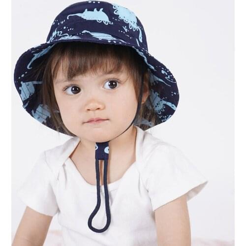 Kids Cartoon Bucket Hat Summer UV Protection Baby Girl Baby Boy Sun Hat Cap for Children
