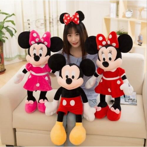 Disney Cartoon Mickey Mouse Minnie Plush Dolls Toy Animal Stuffed Toys Birthday Christmas Gift For Kids Stuffed Animal Soft Toy