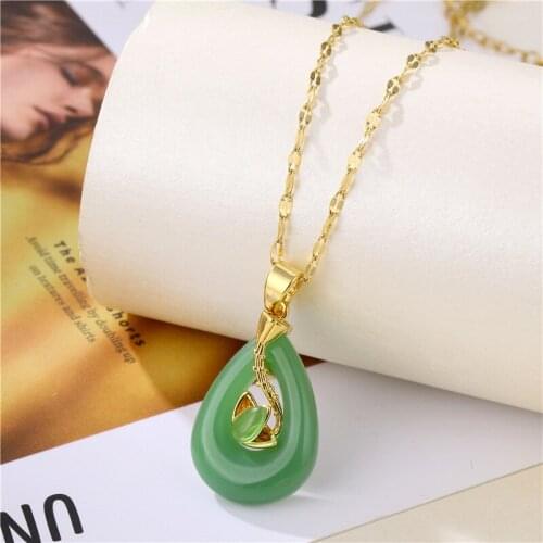 Jewelry Gift High-Quality Female Leaf Drop Simple Green Drop Clavicle Jewelry Female Choker Wedding necklace For Women Girls