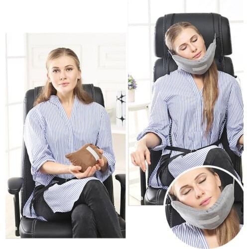 Memory Foam Travel Pillow for Airplane Inflatable Neck Pillow Travel Accessories Comfortable Pillows for Sleep Home Textile