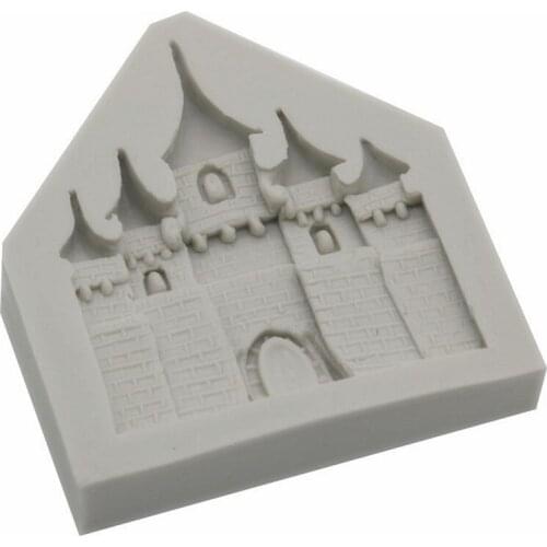 Castle house Cakes Molds Silicone Mold Fondant Cake Chocolate Soap Candy Biscuit Sugar Mold Baking Kitchen Accessories DIY