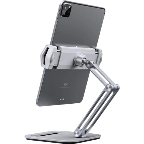 Foldable Tablet Stand Three Shaft Design Multi Angle Adjustable Tablet Support Desktop Aluminum Hands Free Cell Phone Holder