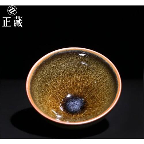 Are hidden jin-ming gao pure manual tire building light iron ore tea oil droplets, pottery master kung fu tea cup