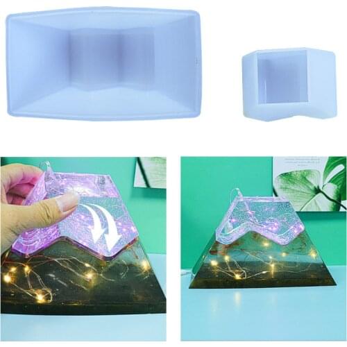 Snow Mountain Table Lamp Epoxy Resin Mold Handmade DIY Table Lamp Silicone Mold Home Decoration Accessories Making Tools