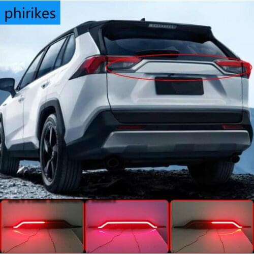 For Toyota RAV4 RAV 4 2019 2020 Car LED Rear Fog Lamp Brake Light Dynamic Turn Signal Reflector Rear Bumper Trunk Tail Light