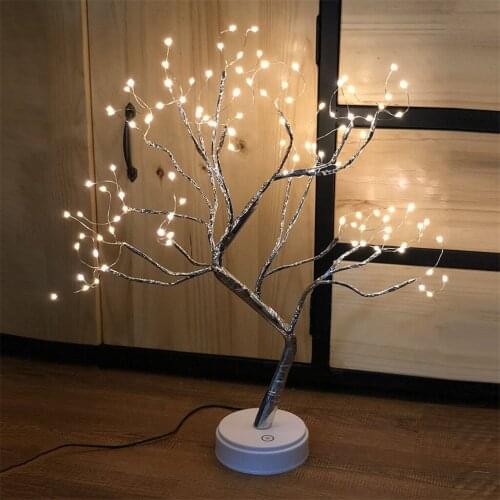 USB LED Night Light Christmas Tree Copper Wire Garland Lamp For Home Kids Bedroom Decor Fairy Lights Luminary Holiday lighting