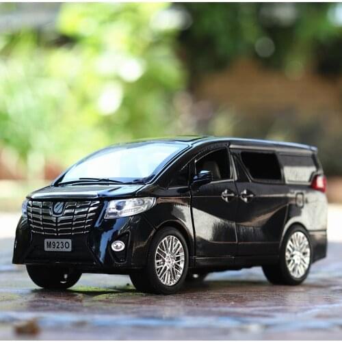 Toyota Elfa SUV alloy car model,1:24 metal sound and light pull back 6 door car model,childrens toy car gift,free shipping