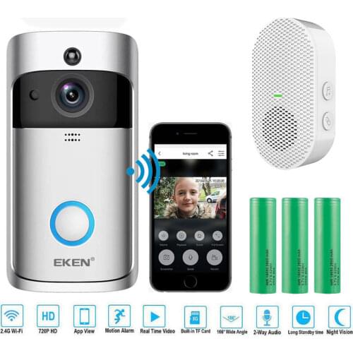 V5 Video Doorbell Smart Wireless WiFi Security Door Bell Visual Recording Home Monitor Night Vision Intercom door phone