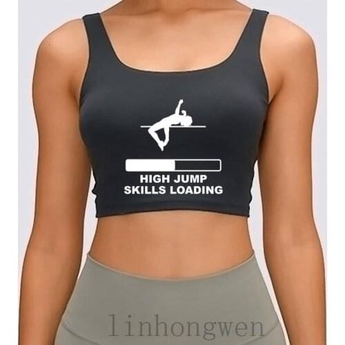 High Jump Skills Loading Organic Women Tank Top Interesting Clothing Humor Summer Style Round Collar Normal PrinTank Top