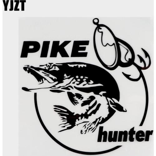 13.3cm*14cm Pike Hunter Fish Animal Car Sticker Vinyl Decal Decor S4-0376